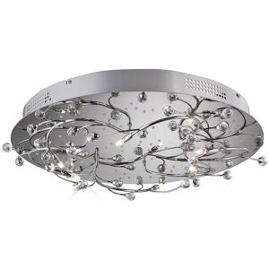 Diyas - Inspired Clearance - Fia Flush Ceiling Round 6 Light G4 White LEDs Polished Chrome/Crystal, not led/cfl Compatible Diyas - Inspired Clearance - Fia Flush Ceiling Round 6 Light G4 White LEDs Polished Chrome/Crystal, not led/cfl Compatible