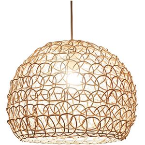 Tonchean - Chandelier Pendant Light 25cm Country Style Retro Hanging Lamp Hand-Woven Rattan Bamboo Lampshade Living Room Bedroom Height Adjustable Tonchean - Chandelier Pendant Light 25cm Country Style Retro Hanging Lamp Hand-Woven Rattan Bamboo Lampshade Living Room Bedroom Height Adjustable