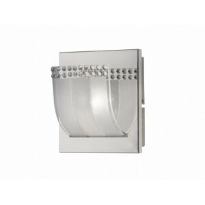 Inspired Diyas Charis - Flush Wall Lamp Switched 1 Light Polished Chrome, Glass, Crystal Inspired Diyas Charis - Flush Wall Lamp Switched 1 Light Polished Chrome, Glass, Crystal