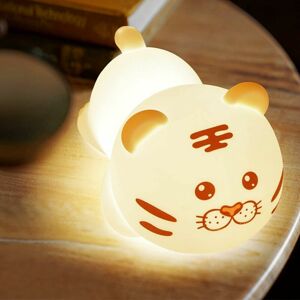 Dewdat - Christmas Gift Tiger Lamp, Silicone Color Changing Tiger Desk Night Light, Nursery Rechargeable Table Lamp with Timer and Remote Control Dewdat - Christmas Gift Tiger Lamp, Silicone Color Changing Tiger Desk Night Light, Nursery Rechargeable Table Lamp with Timer and Remote Control
