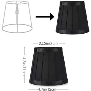 TLILY Clip on Lampshades Candle Chandelier Lampshades for Ceiling Pendant Light Table Lamp Floor Light 12 Pcs Black TLILY Clip on Lampshades Candle Chandelier Lampshades for Ceiling Pendant Light Table Lamp Floor Light 12 Pcs Black
