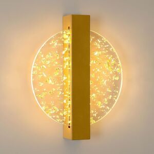 COMELY LED Wall Light 12W, Gold Modern Indoor Wall Lamp in Aluminum, Round Acrylic Indoor Wall Light for Living Room, Bedroom, Staircase, Corridor COMELY LED Wall Light 12W, Gold Modern Indoor Wall Lamp in Aluminum, Round Acrylic Indoor Wall Light for Living Room, Bedroom, Staircase, Corridor