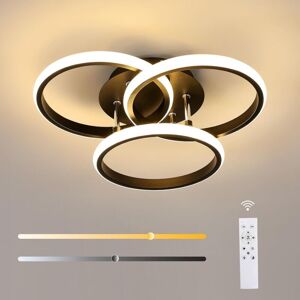 COMELYModern Dimmable Ceiling Light 42W 4500lm 40cm LED Ceiling Lamp Black Round Ceiling Loullon with Remote Control for Living Room Bedroom, COMELYModern Dimmable Ceiling Light 42W 4500lm 40cm LED Ceiling Lamp Black Round Ceiling Loullon with Remote Control for Living Room Bedroom,