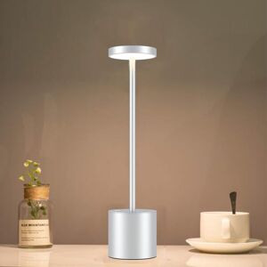 COAVAS Cordless Table Lamp, 6000mAh Rechargeable Battery, 2 Brightness Levels, Metal Bedside Lamp, for Living Room, Bedroom, Office, Studio (Silver) COAVAS Cordless Table Lamp, 6000mAh Rechargeable Battery, 2 Brightness Levels, Metal Bedside Lamp, for Living Room, Bedroom, Office, Studio (Silver)