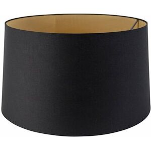 QAZQA Cotton Black Shade with Gold Interior - Classic Lamp Accessory QAZQA Cotton Black Shade with Gold Interior - Classic Lamp Accessory