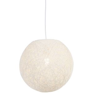 Qazqa Rustic Pendant Lamp 35cm - E27, Adjustable, White Qazqa Rustic Pendant Lamp 35cm - E27, Adjustable, White