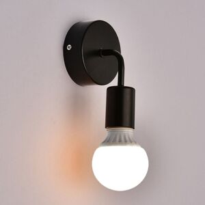 NORCKS Creative Wall Lamp Modern Wall Light Minimalist Iron Wall Sconce For Kids Room Bedroom Restaurant E27 Black NORCKS Creative Wall Lamp Modern Wall Light Minimalist Iron Wall Sconce For Kids Room Bedroom Restaurant E27 Black