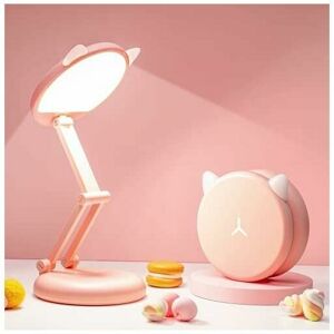 DEWDAT Cute Desk Lamp Pink Lamp Kawaii Desk Accessories, 8 Brightness Cute Lamp Cat Lamp, Foldable Portable Pink Desk Accessories Kawaii Pink Room Decor DEWDAT Cute Desk Lamp Pink Lamp Kawaii Desk Accessories, 8 Brightness Cute Lamp Cat Lamp, Foldable Portable Pink Desk Accessories Kawaii Pink Room Decor