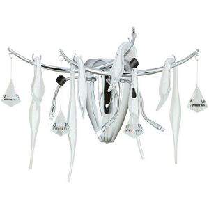 DIYAS Inspired Clearance - Cygnet Wall Lamp 3 Light G4 Polished Chrome/White Glass/Crystal, not led/cfl Compatible DIYAS Inspired Clearance - Cygnet Wall Lamp 3 Light G4 Polished Chrome/White Glass/Crystal, not led/cfl Compatible
