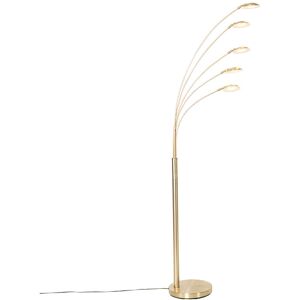 QAZQA Brass Floor Lamp with 5 LEDs - Trento - Floor Lamp QAZQA Brass Floor Lamp with 5 LEDs - Trento - Floor Lamp