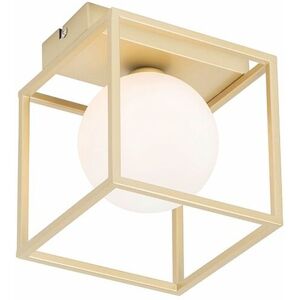 QAZQA Ceiling Light Aniek - Modern Gold/White - 16x16x18.5cm QAZQA Ceiling Light Aniek - Modern Gold/White - 16x16x18.5cm