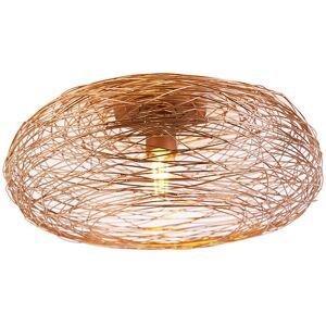 Qazqa Copper Oval Ceiling Light - Sarella - Suitable for LED - Max 40W Qazqa Copper Oval Ceiling Light - Sarella - Suitable for LED - Max 40W