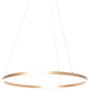 QAZQA Gold Anello Pendant Lamp - Modern Dimmable 80cm QAZQA Gold Anello Pendant Lamp - Modern Dimmable 80cm