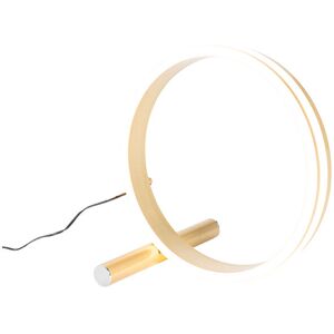 QAZQA Design Table Lamp Brass Incl. led 3-Step Dimmable - Navara QAZQA Design Table Lamp Brass Incl. led 3-Step Dimmable - Navara