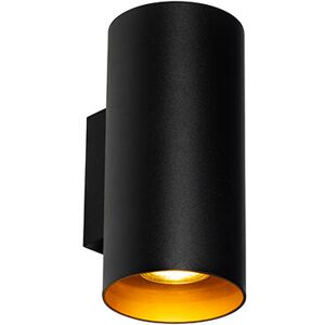 Qazqa - Wall Lamp - Black and Gold minimalist design - Suitable for GU10 bulbs Qazqa - Wall Lamp - Black and Gold minimalist design - Suitable for GU10 bulbs