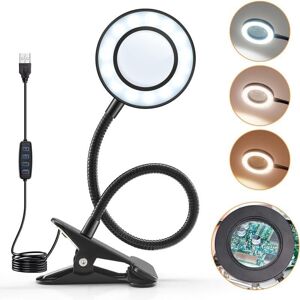FLITI Desk lamp, 360° flexible reading magnifying lamp, 3 colors, 10 brightness levels, led desk lamp, dimmable reading lamp, clamp lamp, portable desk FLITI Desk lamp, 360° flexible reading magnifying lamp, 3 colors, 10 brightness levels, led desk lamp, dimmable reading lamp, clamp lamp, portable desk