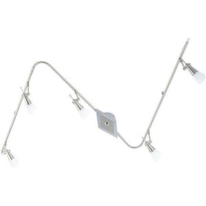 Diyas - Inspired Clearance - Diama Flexi Linear G9 5 Light G9 Nickel/Polished Chrome Diyas - Inspired Clearance - Diama Flexi Linear G9 5 Light G9 Nickel/Polished Chrome