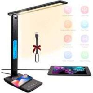 Tonchean - Dimmable led Desk Lamp, 3 Modes - 3 Brightness Levels - lcd Display - Wireless Charging Function - Eye Protection Tonchean - Dimmable led Desk Lamp, 3 Modes - 3 Brightness Levels - lcd Display - Wireless Charging Function - Eye Protection