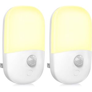 SJQKA Dimmable led Night Light with Motion Sensor, Soft Warm White, Adjustable Brightness, for Bedroom, Bathroom, Kitchen, Hallway, Staircase, 2 Pack SJQKA Dimmable led Night Light with Motion Sensor, Soft Warm White, Adjustable Brightness, for Bedroom, Bathroom, Kitchen, Hallway, Staircase, 2 Pack
