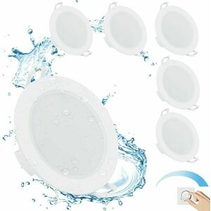 Dewdat - Dimmable Led Recessed Spotlight, 3W 4000K Natural White, IP65 Bathroom Led Ceiling Light, 35mm Extra Flat Led Spotlight, Hole Diameter Dewdat - Dimmable Led Recessed Spotlight, 3W 4000K Natural White, IP65 Bathroom Led Ceiling Light, 35mm Extra Flat Led Spotlight, Hole Diameter