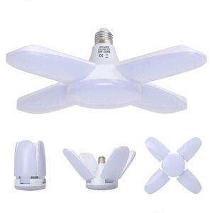 BEIJIYI E27 60W Garage Light, 6500K Cool White 6800Lm Workshop Lamp, Deformable with 4 Adjustable Panels, LED Ceiling Lighting, for Garage BEIJIYI E27 60W Garage Light, 6500K Cool White 6800Lm Workshop Lamp, Deformable with 4 Adjustable Panels, LED Ceiling Lighting, for Garage