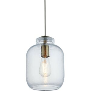 Lyra Dome Ceiling Pendant Textured Glass - Endon Lyra Dome Ceiling Pendant Textured Glass - Endon