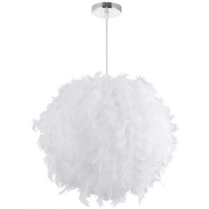 STOEX Feather Ceiling Light 30CM Pendant Light Shade Modern Chandelier E27 Pendant Lights For Living Room Dining Room Bedroom (White) STOEX Feather Ceiling Light 30CM Pendant Light Shade Modern Chandelier E27 Pendant Lights For Living Room Dining Room Bedroom (White)