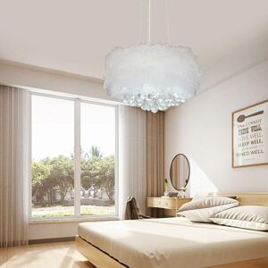 CNCEST Feather Pendant Light Shade for Ceilings Fluffy Lamp Droplight Lampshade with E27 Bulb Modern Feather Ceiling Light for Living Room Bedroom Porch Bar CNCEST Feather Pendant Light Shade for Ceilings Fluffy Lamp Droplight Lampshade with E27 Bulb Modern Feather Ceiling Light for Living Room Bedroom Porch Bar