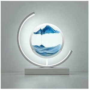 Dewdat - feilai Flowing Sand Painting Table Lamps, 3D Quicksand Art Desk Lamp, Rotating Sand Painting Table Lamp, (Half Circle) Dewdat - feilai Flowing Sand Painting Table Lamps, 3D Quicksand Art Desk Lamp, Rotating Sand Painting Table Lamp, (Half Circle)