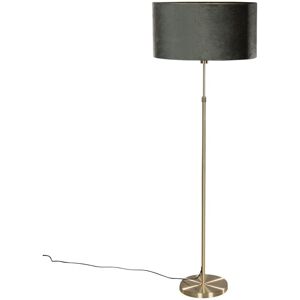 QAZQA Floor Lamp Gold with Oval Velvet Shade Green 50cm - Parte QAZQA Floor Lamp Gold with Oval Velvet Shade Green 50cm - Parte