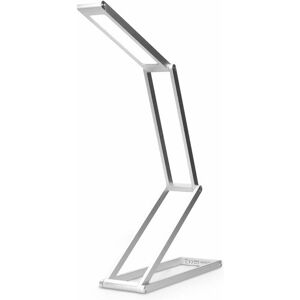 HOOPZI Foldable aluminum led table lamp - Battery-powered bedside table Dimmable reading lamp Micro usb charging cable - Battery-powered desk lamp Silver HOOPZI Foldable aluminum led table lamp - Battery-powered bedside table Dimmable reading lamp Micro usb charging cable - Battery-powered desk lamp Silver