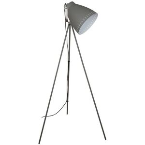 Italux - Franklin - Industrial And Retro Floor Lamp Satin Grey 1 Light with Grey Shade, E27 Italux - Franklin - Industrial And Retro Floor Lamp Satin Grey 1 Light with Grey Shade, E27