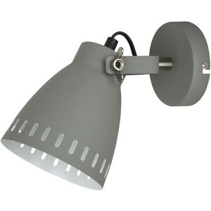 Franklin - Industrial And Retro Wall Lamp Satin Grey 1 Light with Grey Shade, E27 - Italux Franklin - Industrial And Retro Wall Lamp Satin Grey 1 Light with Grey Shade, E27 - Italux