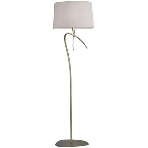 Mantra - Inspired Clearance - Mara Floor Lamp 4 Light E27, Antique Brass Ivory White Shade Mantra - Inspired Clearance - Mara Floor Lamp 4 Light E27, Antique Brass Ivory White Shade