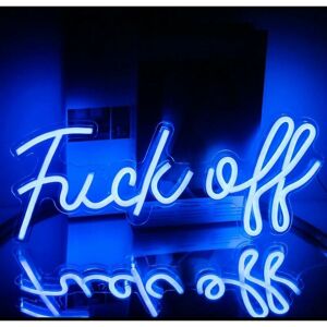 DEWDAT Fuck Off Neon Sign Word Blue led Neon Wall Light Signs Acrylic usb Neon Lights for Bedroom Letter Neon Lamp Sign for Bar Pub Home Decorations 17'' x DEWDAT Fuck Off Neon Sign Word Blue led Neon Wall Light Signs Acrylic usb Neon Lights for Bedroom Letter Neon Lamp Sign for Bar Pub Home Decorations 17'' x