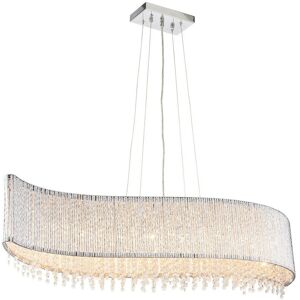 Netlighting Galina 8 Light Ceiling Pendant - Chrome & Clear Crystal - G9 Netlighting Galina 8 Light Ceiling Pendant - Chrome & Clear Crystal - G9
