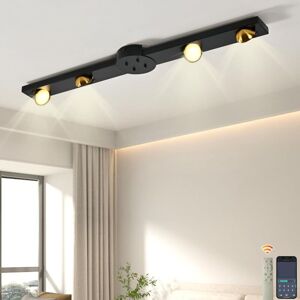 Ganeed LED Ceiling Light 82CM, 24W Dimmable Ceiling Lamp, 4-Rotatable Lights Ceiling Light Fitting with Remote for Living Room, Bedroom, Hallway, Ganeed LED Ceiling Light 82CM, 24W Dimmable Ceiling Lamp, 4-Rotatable Lights Ceiling Light Fitting with Remote for Living Room, Bedroom, Hallway,