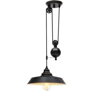 Ganeed - Pulley Pendant Light,Adjustable Height Industrial Pulley Lighting,Rustic Ceiling Hanging Light Edison Island Lamp for Farmhouse Dinner Room Ganeed - Pulley Pendant Light,Adjustable Height Industrial Pulley Lighting,Rustic Ceiling Hanging Light Edison Island Lamp for Farmhouse Dinner Room