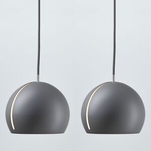 Wottes - Industrial Vintage Ceiling Pendant Light Metal Hanging Lamp Adjustable Chandelier for Kitchen Bedroom Hallway 2Pcs Grey Wottes - Industrial Vintage Ceiling Pendant Light Metal Hanging Lamp Adjustable Chandelier for Kitchen Bedroom Hallway 2Pcs Grey