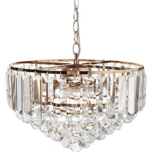 Beliani Gold Glamorous Crystal Glass Chandelier - 40cm Beliani Gold Glamorous Crystal Glass Chandelier - 40cm
