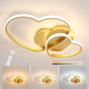 GOECO 48W LED Ceiling Light, Dimmable Gold Ceiling Light Fixture Living Room, Remote Control/APP Heart Shape Ceiling Lamp for Bedroom, Kitchen, GOECO 48W LED Ceiling Light, Dimmable Gold Ceiling Light Fixture Living Room, Remote Control/APP Heart Shape Ceiling Lamp for Bedroom, Kitchen,