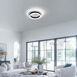GOECO Black and White Round Acrylic Ceiling Light, 28W, 6500K Cool Daylight, 30x30x6.5cm, IP20 GOECO Black and White Round Acrylic Ceiling Light, 28W, 6500K Cool Daylight, 30x30x6.5cm, IP20