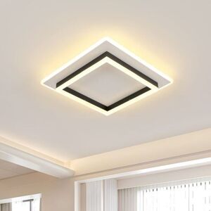 Goeco - Square Acrylic Ceiling Panel 41W 3000K Warm White 40x40x7.5cm Black & White Ra80 Goeco - Square Acrylic Ceiling Panel 41W 3000K Warm White 40x40x7.5cm Black & White Ra80