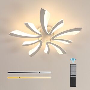 GOECO Silver V-Shaped Acrylic LED Ceiling Light with 5 Spotlights & Remote, 48W, Continuously Dimmable 3000K-6500K Tunable White, 68x68cm GOECO Silver V-Shaped Acrylic LED Ceiling Light with 5 Spotlights & Remote, 48W, Continuously Dimmable 3000K-6500K Tunable White, 68x68cm