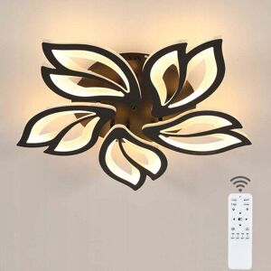 GOECO Dimmable LED Ceiling Light, 45W 6000LM Living Room Ceiling Light, Black Acrylic Ceiling Lamp with Remote Control for Living Room, Bedroom, GOECO Dimmable LED Ceiling Light, 45W 6000LM Living Room Ceiling Light, Black Acrylic Ceiling Lamp with Remote Control for Living Room, Bedroom,