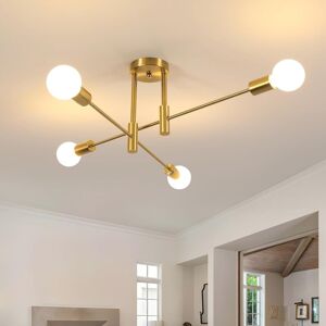 GOECO Industrial Ceiling Light 4 x E27, Industrial Metal Ceiling Light, Modern Pendant Light for Living Room, Bedroom, Kitchen, Hallway [Energy Class GOECO Industrial Ceiling Light 4 x E27, Industrial Metal Ceiling Light, Modern Pendant Light for Living Room, Bedroom, Kitchen, Hallway [Energy Class