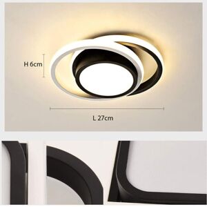 GOECO LED Ceiling Light Double Ring – Black & White, 36W, Warm White 3000K Modern Ceiling Lamp GOECO LED Ceiling Light Double Ring – Black & White, 36W, Warm White 3000K Modern Ceiling Lamp