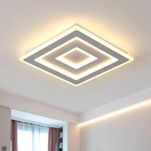GOECO Modern Square LED Ceiling Light, 52W, 3000K Warm White, White Acrylic Shade, 40x40cm, for Bedroom, Living Room, Hallway GOECO Modern Square LED Ceiling Light, 52W, 3000K Warm White, White Acrylic Shade, 40x40cm, for Bedroom, Living Room, Hallway