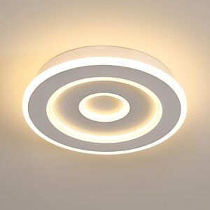 GOECO Modern Round LED Ceiling Light, 28W 28cm LED Ceiling Lamp, White Indoor Ceiling Light Fixture for Bedroom, Living Room, Hallway, Warm Light GOECO Modern Round LED Ceiling Light, 28W 28cm LED Ceiling Lamp, White Indoor Ceiling Light Fixture for Bedroom, Living Room, Hallway, Warm Light