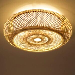 CNCEST Handwoven Bamboo Chandelier Bamboo Ceiling Light Natural Bamboo Wire Lamp Pastoral Style Hanging Lamp Ceiling Light for Living Room Cafe Bar (50CM) CNCEST Handwoven Bamboo Chandelier Bamboo Ceiling Light Natural Bamboo Wire Lamp Pastoral Style Hanging Lamp Ceiling Light for Living Room Cafe Bar (50CM)